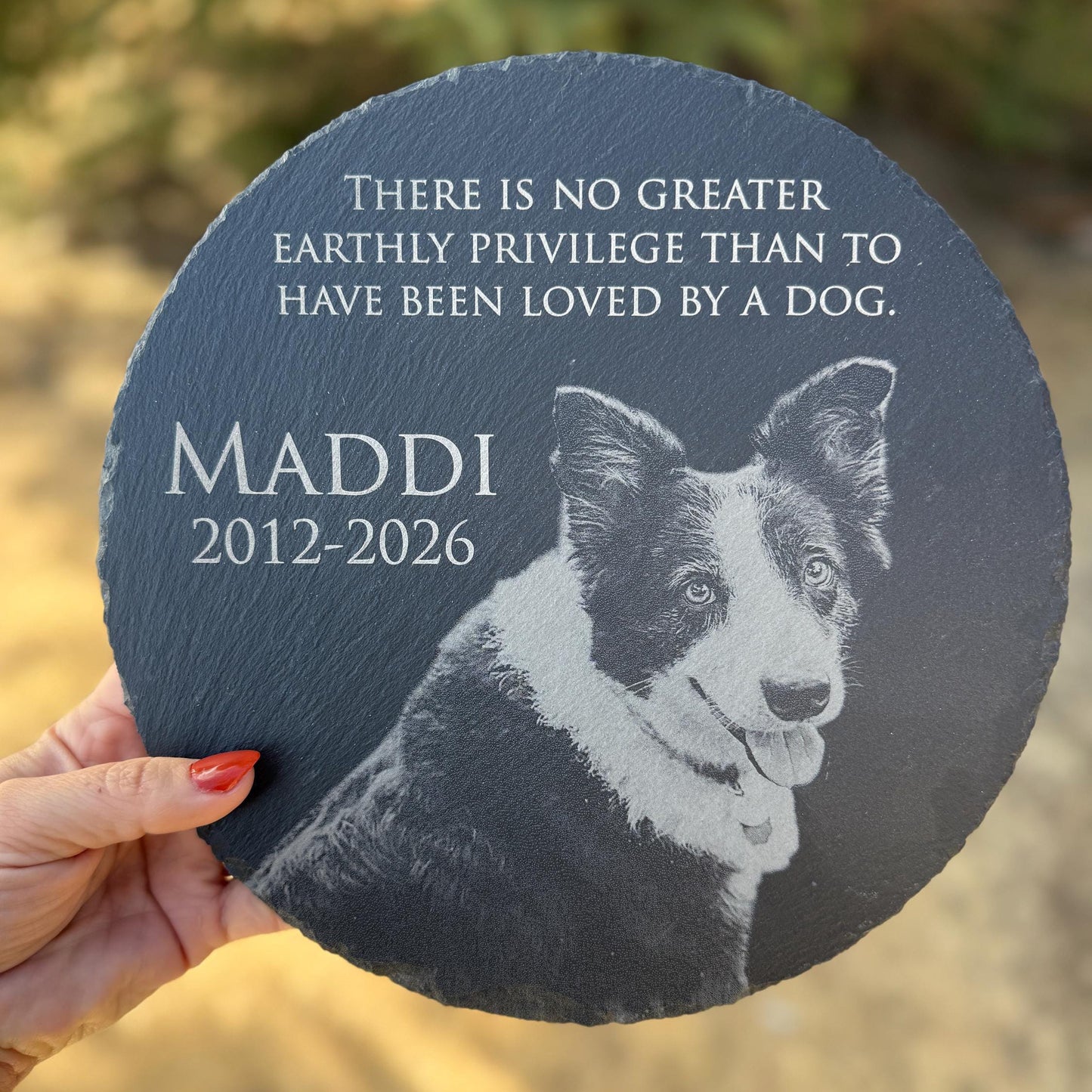 Personalized Pet Sympathy Stone, Engraved Memorial Garden Stone, Pet Remembrance Garden Stone 685448 WFD