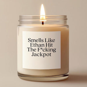 He Hit The Jackpot Funny Engagement Gifts | Personalized Engagement Candle | Gift For Bride 684762