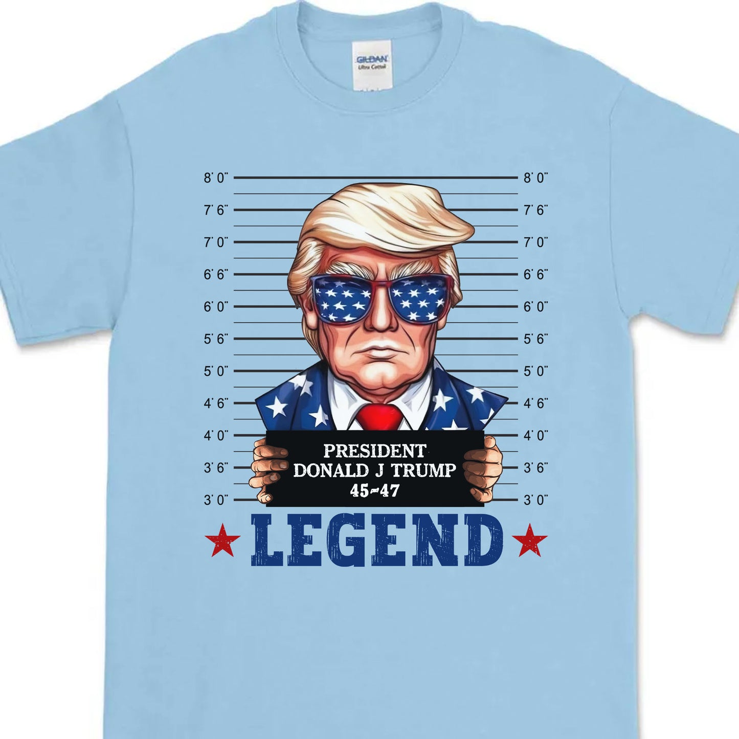 Trump Mugshot Legend Shirt | Trump 2024 Shirt | Trump Supporters Tee | Donald Trump Shirt Bright C1077 - GOP