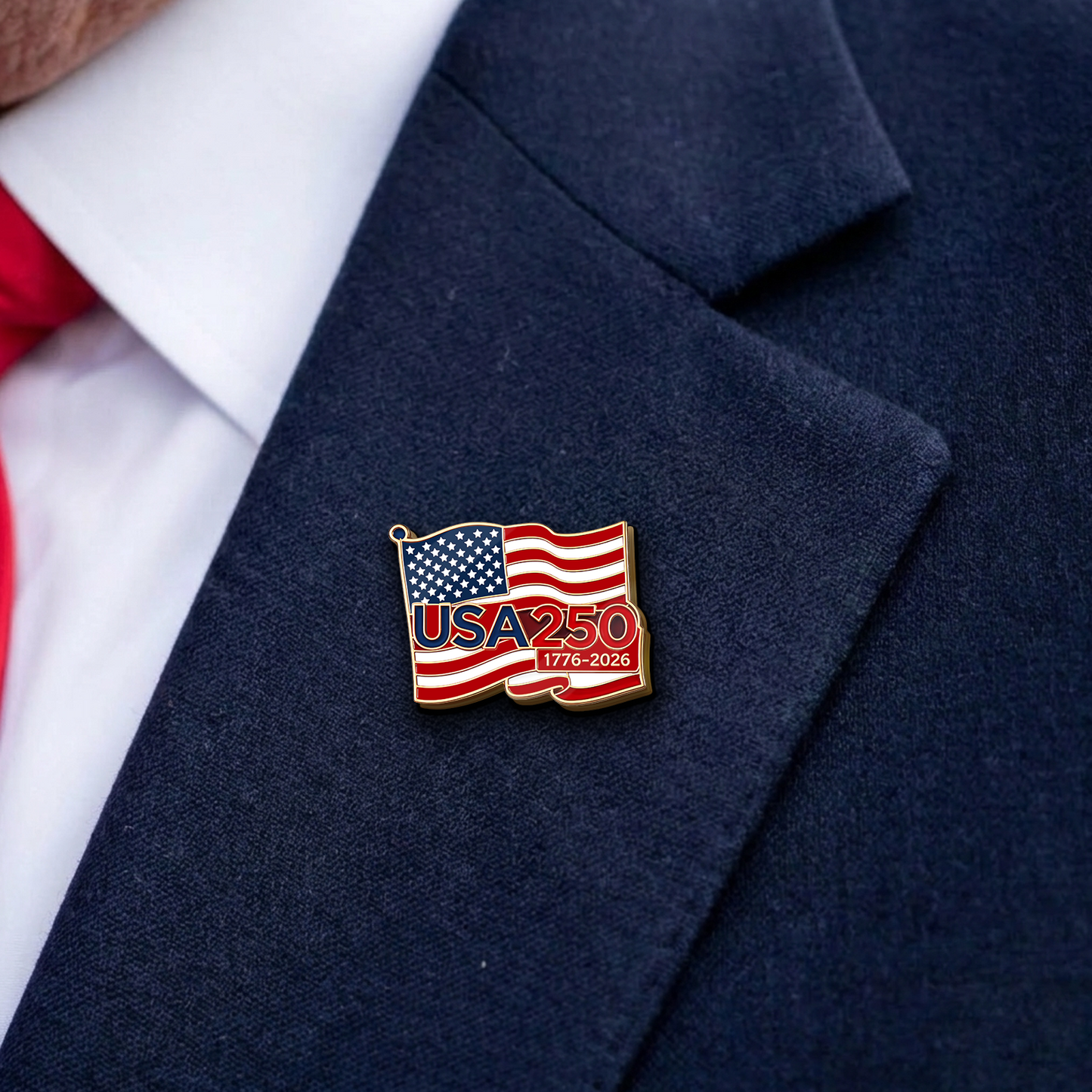 USA 250 Years Anniversary Lapel Pin Pack of 10 | Patriotic Independence Day America Flag Pin 684718