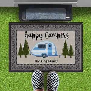 Happy Campers Personalized Camping Doormat