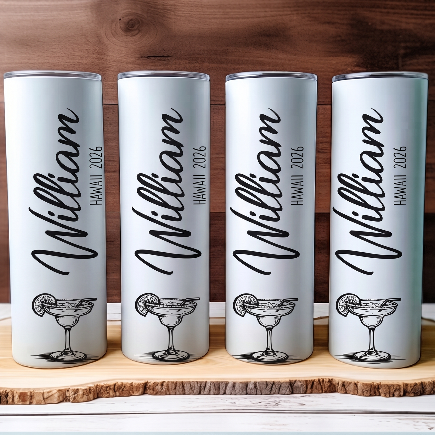 Personalized Summer Beach Trip Tumbler | Custom Name Pool & Cruise Skinny Tumbler 685517