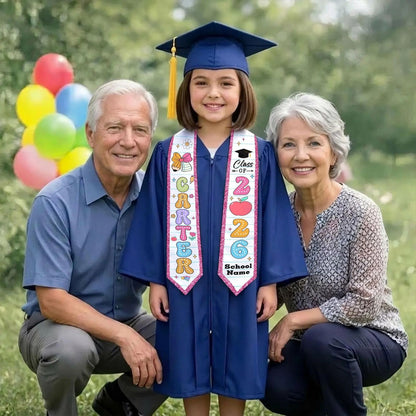 Personalized Kid Graduation Stole | Class Of 2026 Kindergarten Stoles Sash | Kids Graduation Gift, Preschool Graduation Stole 684682