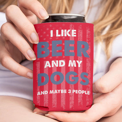 Personalized Dog Photo US FLAG Can Cooler | Custom Dog Name Can Cover | Can Sleeve For Drink 682386