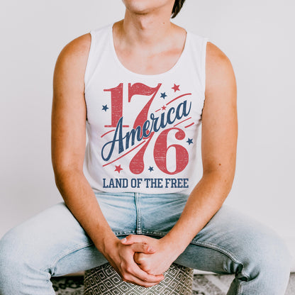 1776 America Land Of The Free Tank Top, Patriotic 1776-2026 USA 250th Anniversary Tank Shirt 685178