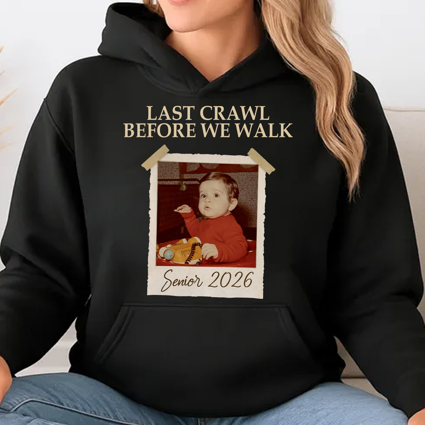 Custom Vintage Photo Last Crawl Before We Walk Shirt, Personalized Tee Graduation Gift 684840