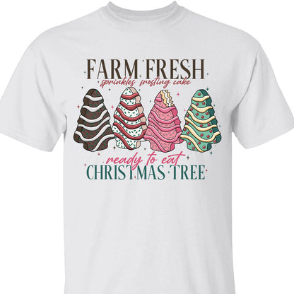 Farm Fresh Christmas Tree Shirt, Merry Christmas Sweater, Cute Xmas Holiday Sweatshirt T1655