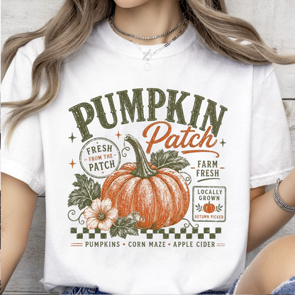 Retro Pumpkin Patch Bright Shirt, Vintage Autumn Shirt Design, Gift For Halloween 685679