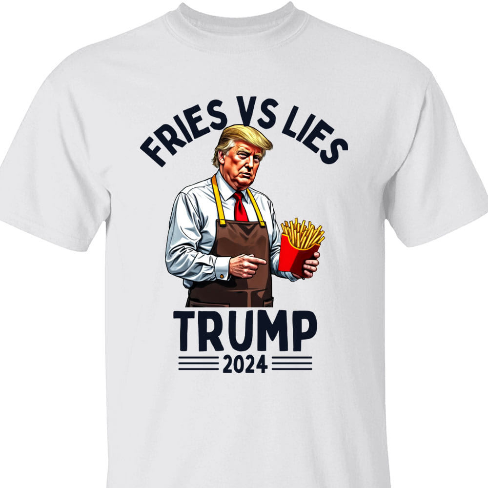 Trump Fries vs Lies Sweatshirt, Trump Presidential Trump McDonald Sweatshirt, Trump Supporters 2024 Ugly Sweatshirt T1683 - GOP