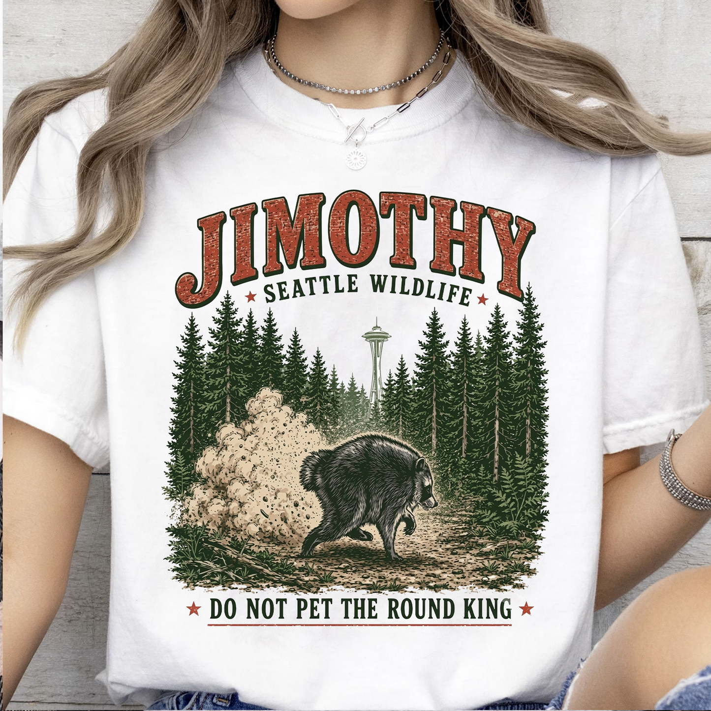 Jimothy Raccoon Seattle Wildlife Shirt, Funny Round King Tee, Vintage Pacific Northwest Wildlife Gift 685683