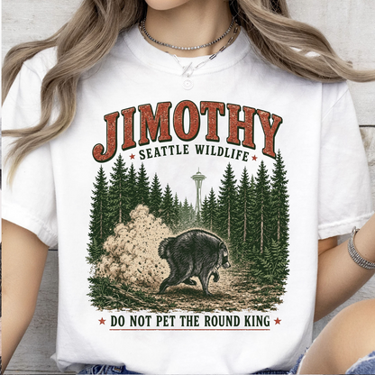 Jimothy Raccoon Seattle Wildlife Shirt, Funny Round King Tee, Vintage Pacific Northwest Wildlife Gift 685683