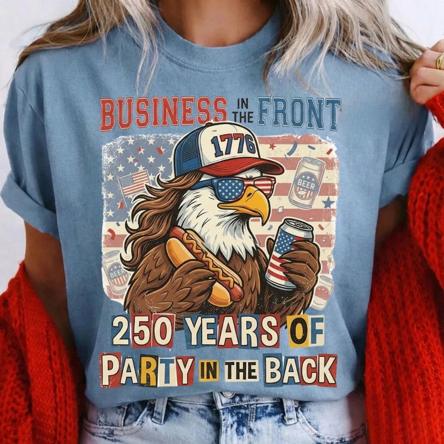 Funny Eagle Mullet Shirt | USA 250th Anniversary Shirt | 1776 America 4th of July | Patriotic Shirt 685197