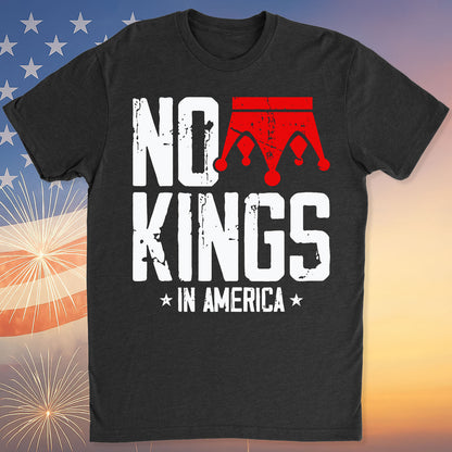 No King in America Shirt, Vintage Patriotic Tee, Anti Trump Anti MAGA Dark Shirt 682474
