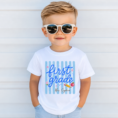 Custom Grade Level Kids Shirt, Personalized Teacher Team Tee, Back To School Gift 685462