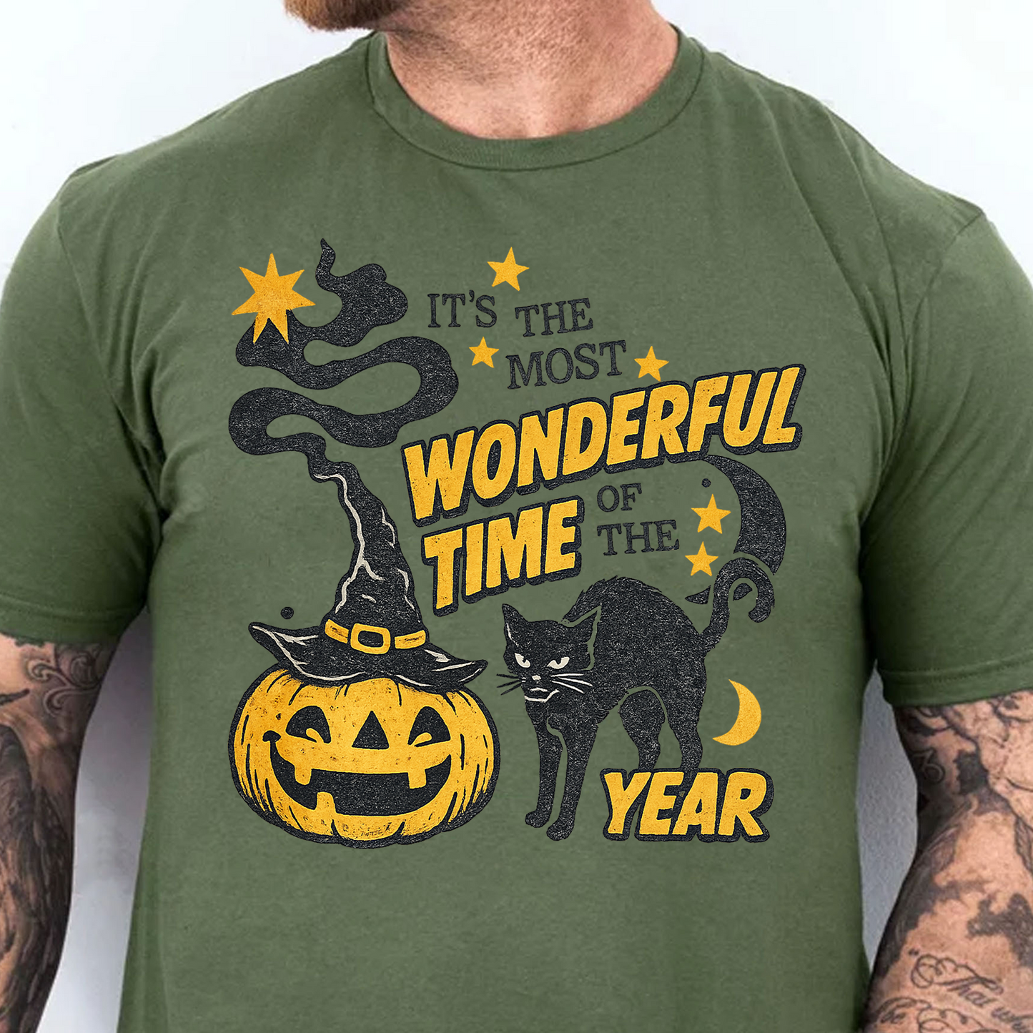 It's The Most Wonderful Time Of The Year Dark Sweater | Spooky Black Cat Tee | Vintage Halloween Shirt 685624