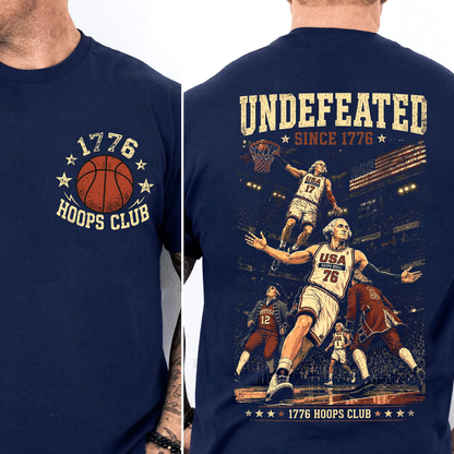 USA 250th Anniversary Pocket & Back Dark Shirt, Funny Undefeated Since 1776 Tee, Patriotic 4th Of July Gift 685410