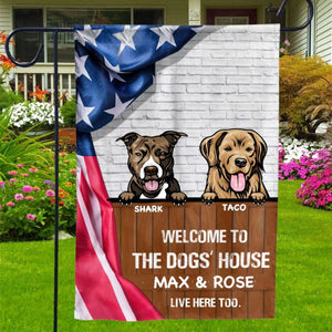 Welcome Dog House Personalized Custom Dog Garden Flag