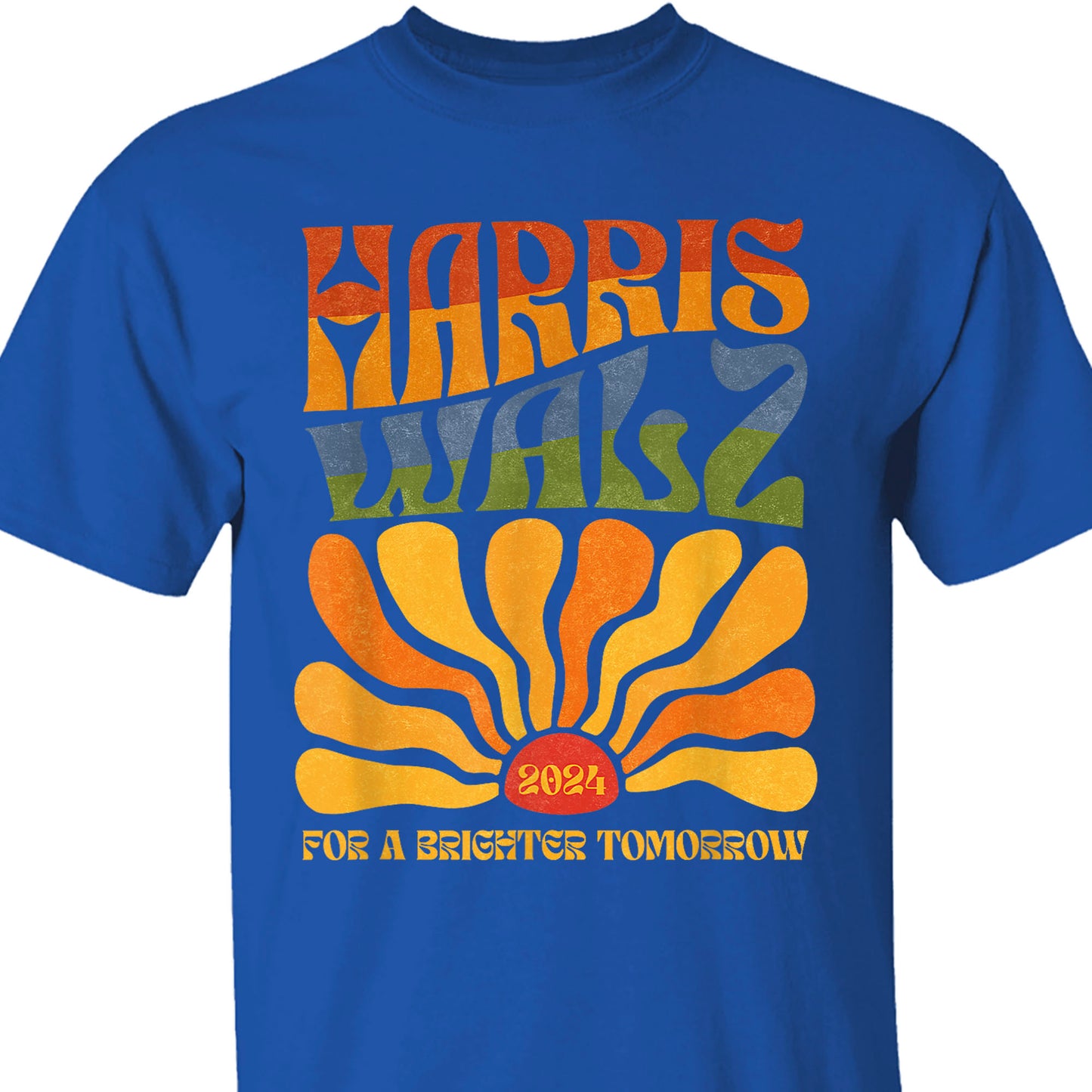 Harris Walz 2024 For A Brighter Tomorrow Boho Aesthetic | Kamala Harris 2024 Shirt | Democrat Shirt Dark T1419 - KH2