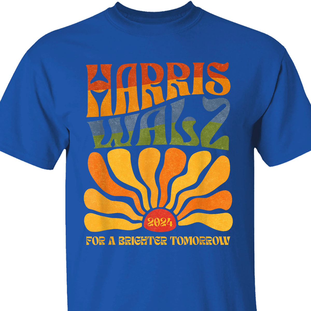 Harris Walz 2024 For A Brighter Tomorrow Boho Aesthetic | Kamala Harris 2024 Shirt | Democrat Shirt Dark T1419 - KH2
