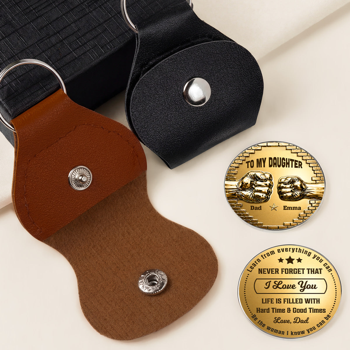 Personalized Never Forget That I Love You Pocket Hug Coin | Custom Keepsake Gift For Family 686490 WFD