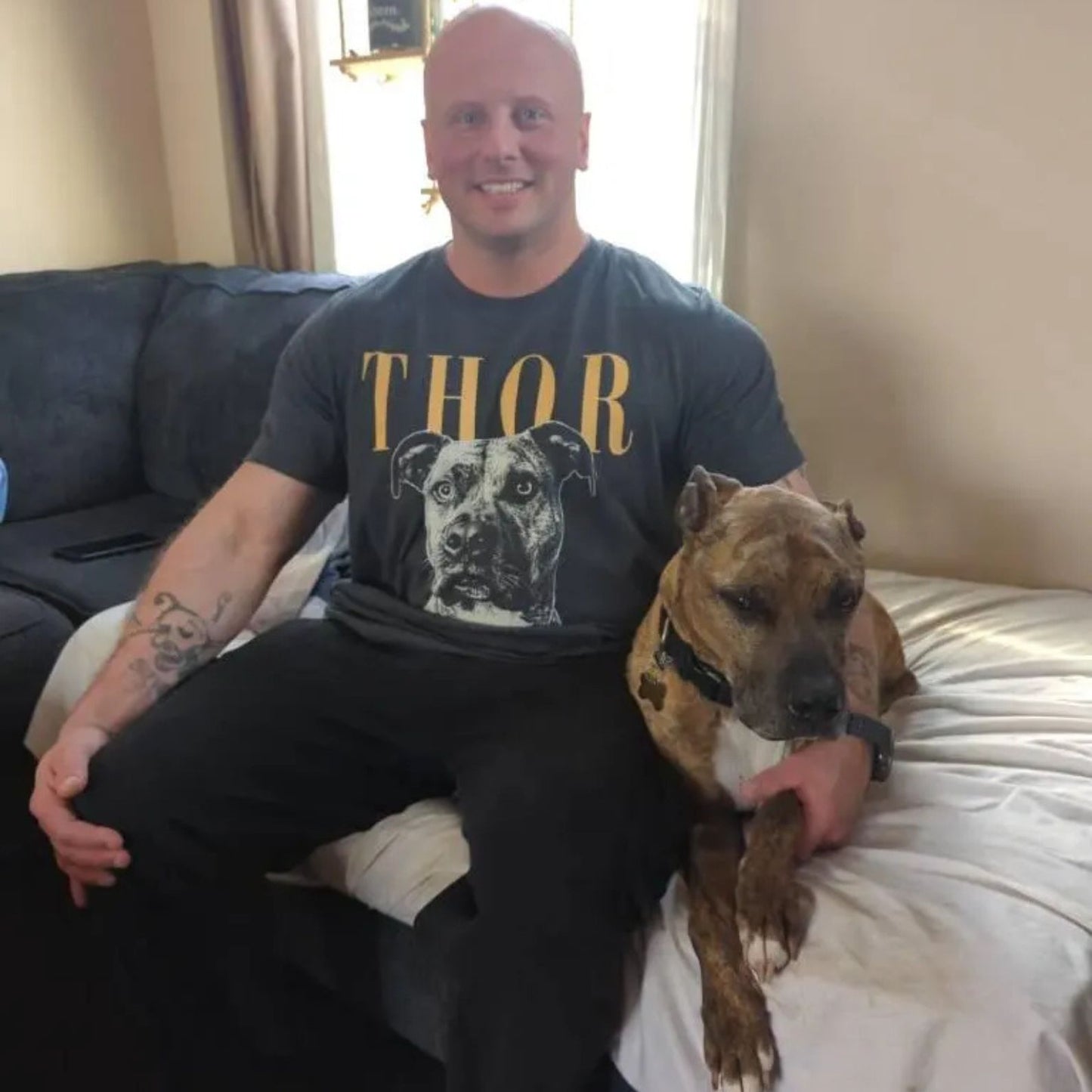 Custom Pet Photo And Name | Personalized Dark Shirt | Customized Picture Dog Shirt | Gift For Dog Lovers 684932