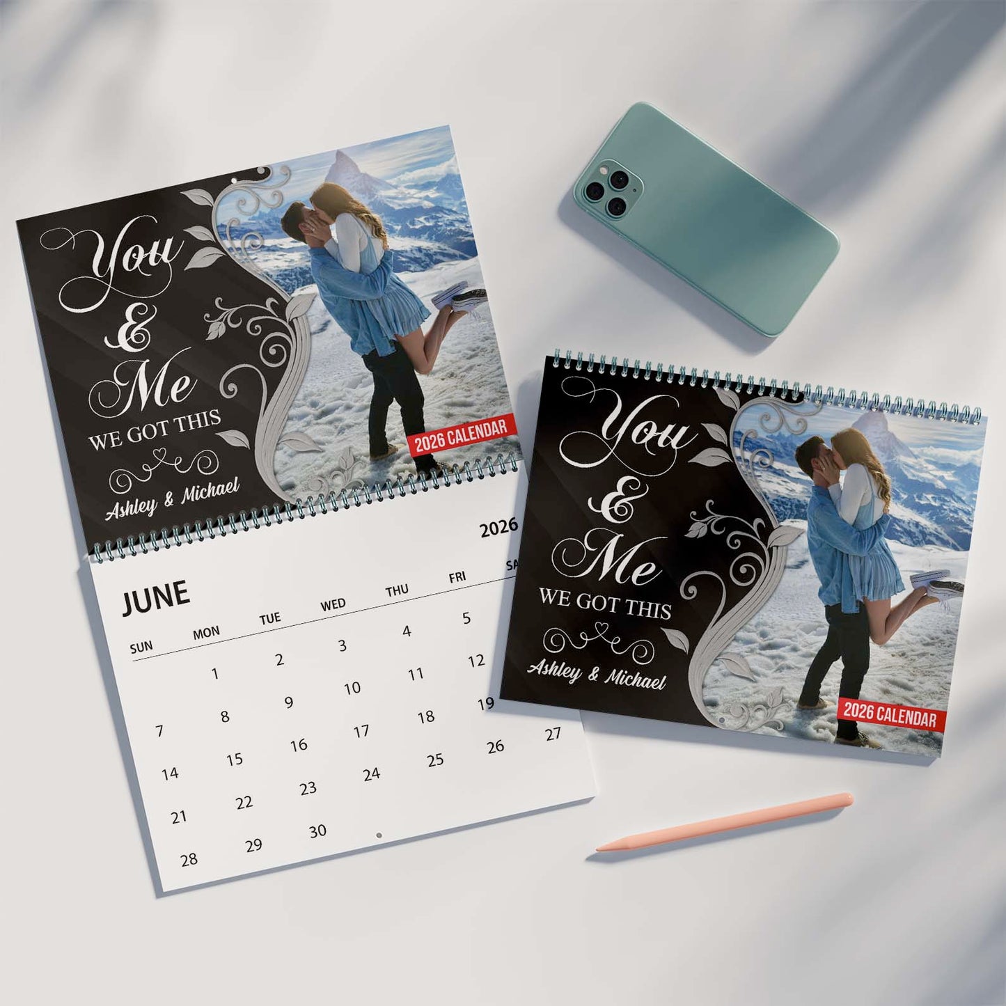 You Me We Got This Photo Couple Calendar 2026 | Personalized Custom Wall Calendar 683379