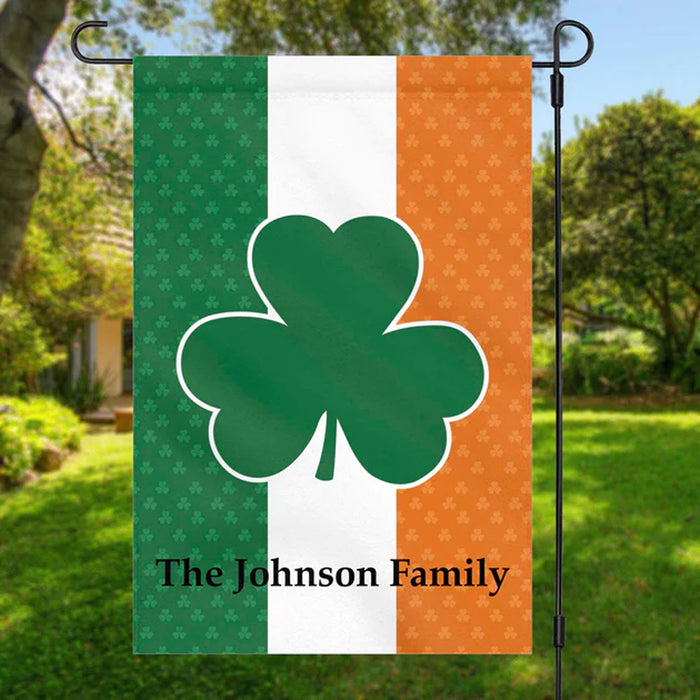St Patricks Day Personalized Custom Garden Flag H133
