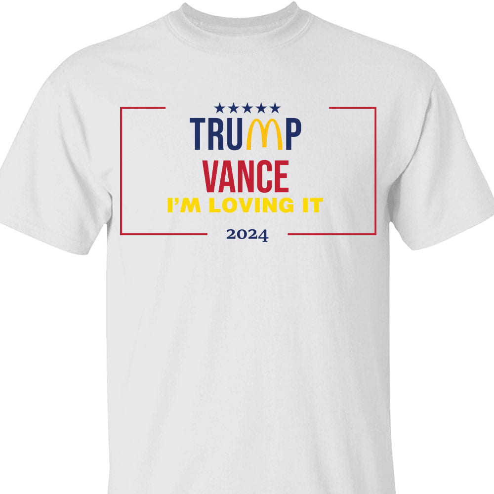Trump Vance I'm Loving It Sweatshirt, Trendy Trump McDonalds Sweatshirt, Trump Supporters 2024 Ugly Sweatshirt T1632 - GOP
