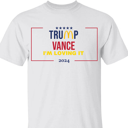 Trump Vance I'm Loving It Sweatshirt, Trendy Trump McDonalds Sweatshirt, Trump Supporters 2024 Ugly Sweatshirt T1632 - GOP