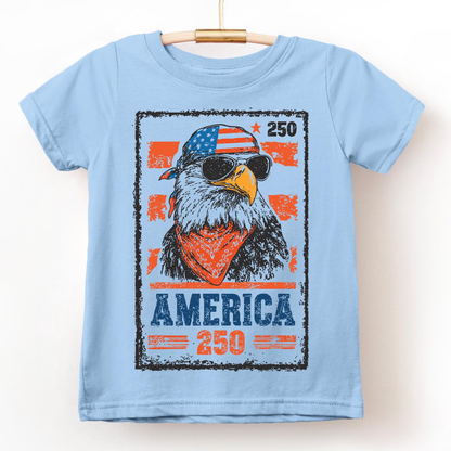 250th American Eagle Kid Shirt, Happy 250 Years Anniversary, 1776-2026 USA Patriotic Tee, 4th of July Shirts 685175 WFD