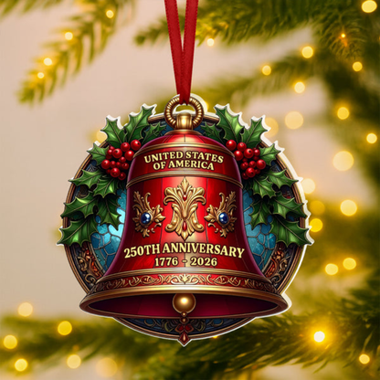 250 Years Of America Acrylic Ornament | Patriotic 1776-2026 Liberty Bell Ornament | American Independence Keepsake 685772