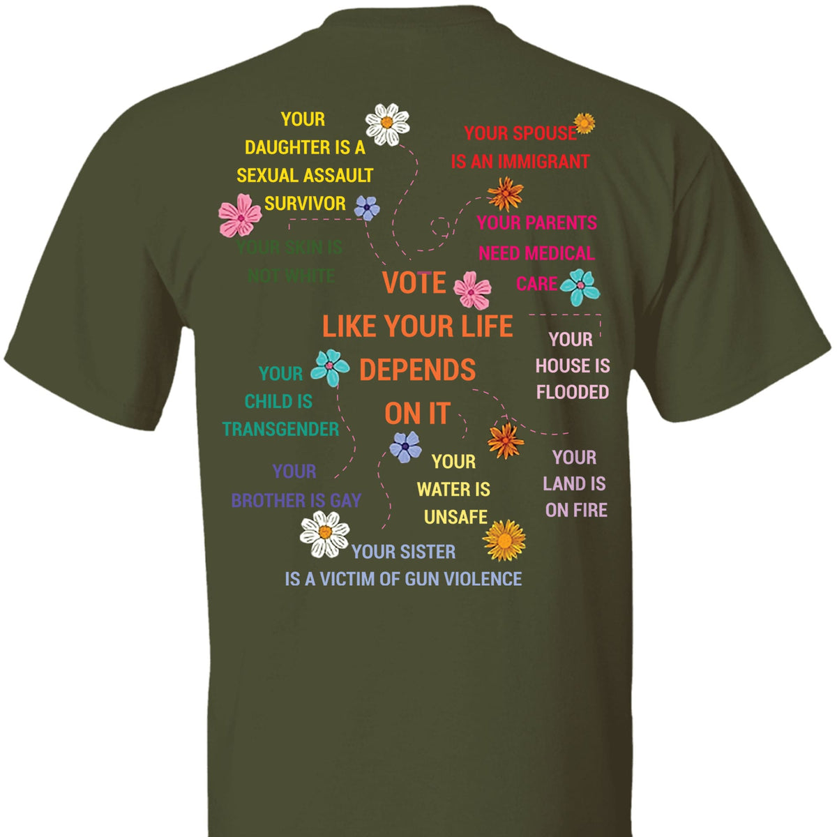 Vote As If Shirt | Equality Shirt | Democrat Shirt | Kamala Harris 2024 Backside Shirt Dark T1564 - KH2