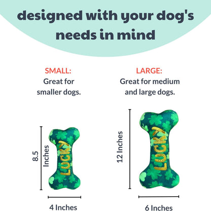 Lucky Charm Bone Dog Toy | St. Patrick's Day Dog Toy with Squeaker | Funny Dog Gift 684276