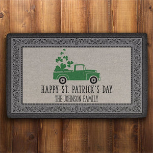 Happy St. Patrick's Day Personalized Doormat