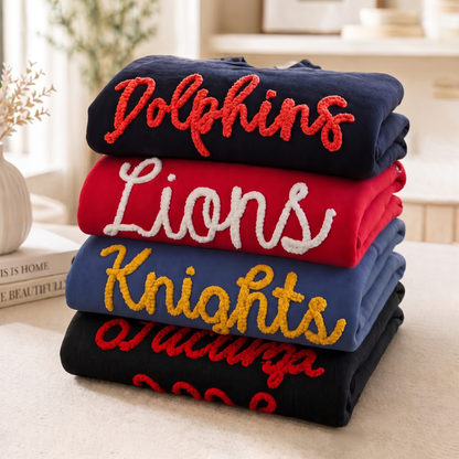 Custom Name Embroidered Dark Sweater - Personalized High School Football Tee 686100 WFD