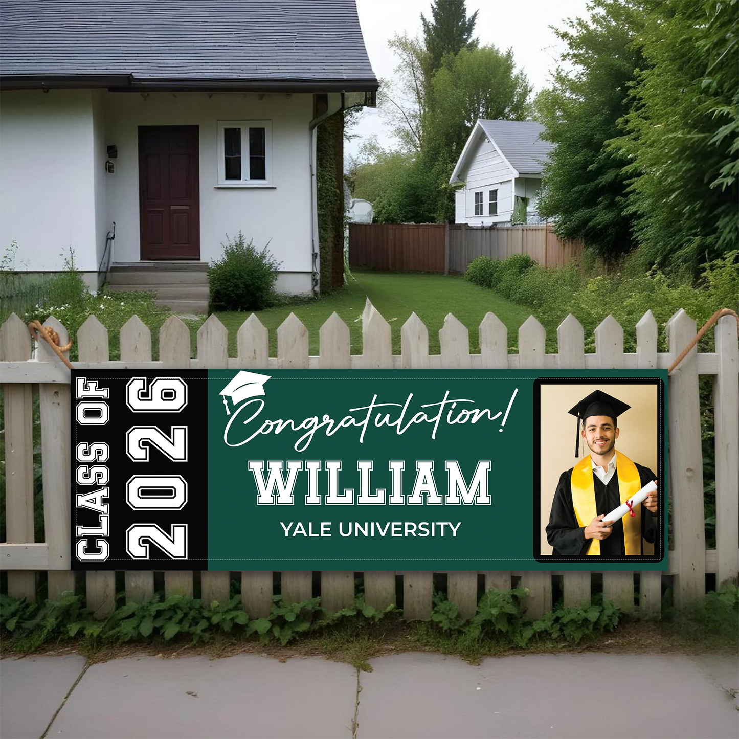 Personalized Class Of 2026 Graduation Banner Flag | Custom Graduation Photo Banner 684583