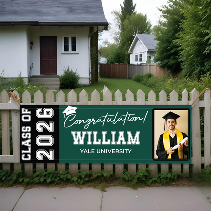Personalized Class Of 2026 Graduation Banner Flag | Custom Graduation Photo Banner 684583