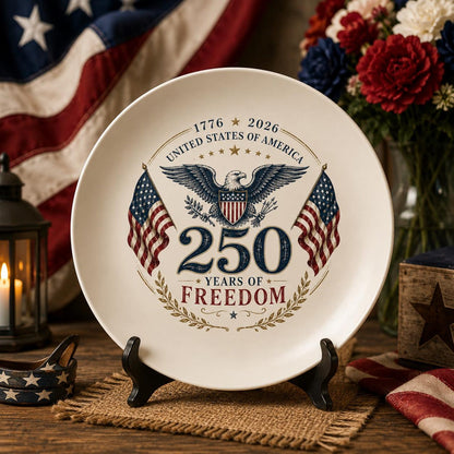 250 Years Of Freedom Jewelry Dish | Vintage Patriotic Trinket Tray | 4th Of July Gift 685306