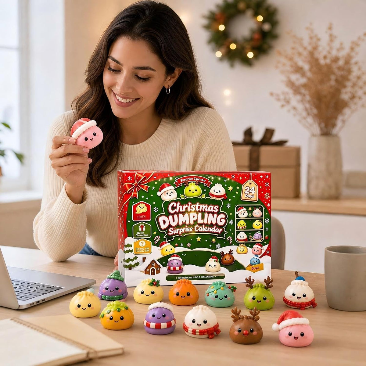 Christmas Dumpling Advent Calendar, 24 Days Of Cute Squishies 686334