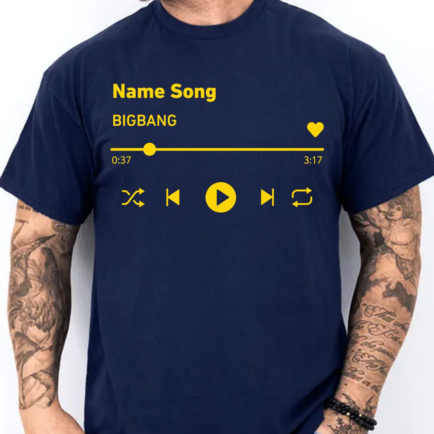 Custom Song Name Dark Shirt, Custom Artist Name Shirt, Personalized Gift For Birthday 685577