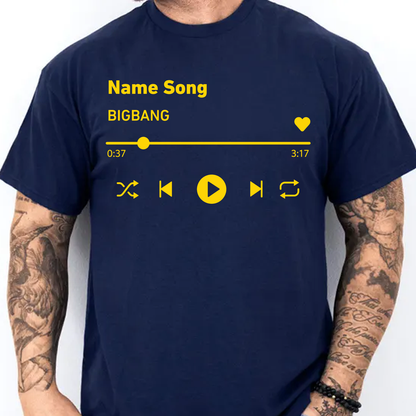 Custom Song Name Dark Shirt, Custom Artist Name Shirt, Personalized Gift For Birthday 685577