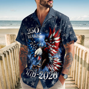 250 Years US Independence Day Hawaiian Shirt, USA 250th Anniversary AOP Hawaii Shirt 685269