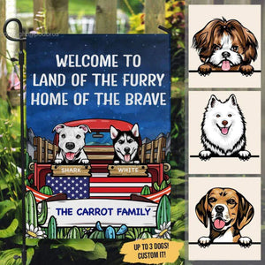 The Furry And The Brave Personalized Custom Dog Garden Flag