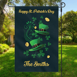 Happy St Patricks Day Personalized Custom Garden Flag C128