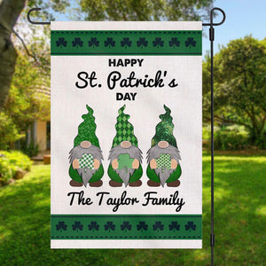 Happy St. Patricks Day Personalized Custom Garden Flag H163