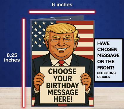 Funny Donald Trump Pop-Up Birthday Card For Father's Day - 3D Greeting Card With LED Light, Music & Real Voice Audio 684873