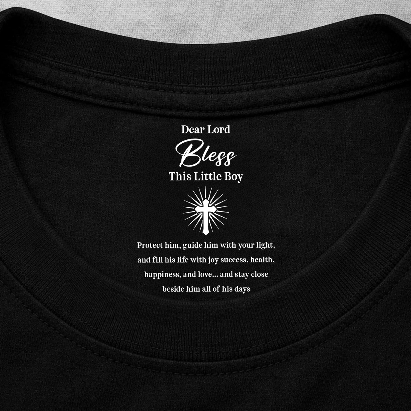 Custom Inside Neck Print Christian Shirt, Personalized Faith Gift For Family, Hidden Message Shirt 684672