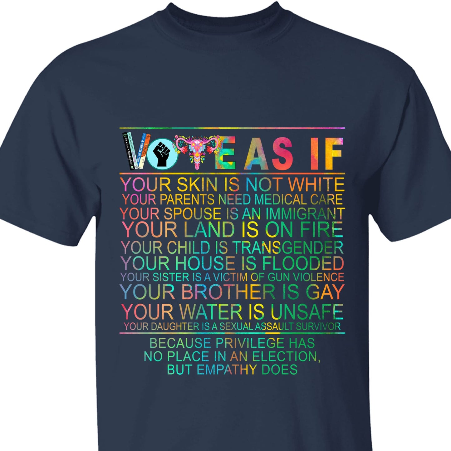 Vote as if Tshirt | Human Rights Shirt | LGBT Rights Gift | Womens Rights Shirt | Kamala Harris 2024 Shirt Dark T1540 - KH2