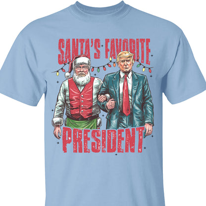 Santa's Favorite President Shirt, Humorous Trump Christmas Sweatshirt, Republican Sweater C1614 - GOP