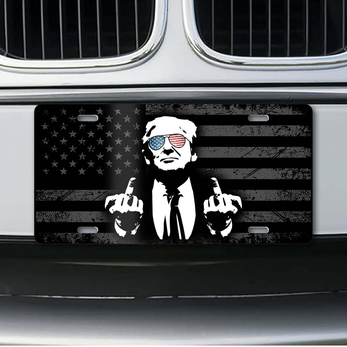 Trump Middle Fingers License Plate | Gift for Husband, Dad 683348 - GOP